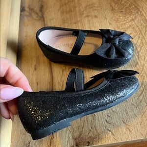 🆕 Falls Creek Kids Black Sparkle Dress Shoes